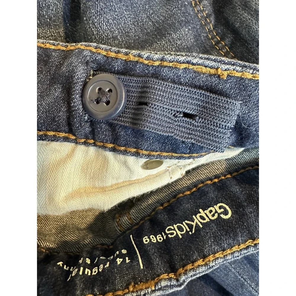 Gap Kids 1969‎ Super Skinny Jeans Cotton Blend Size 14 adj waist GUC
